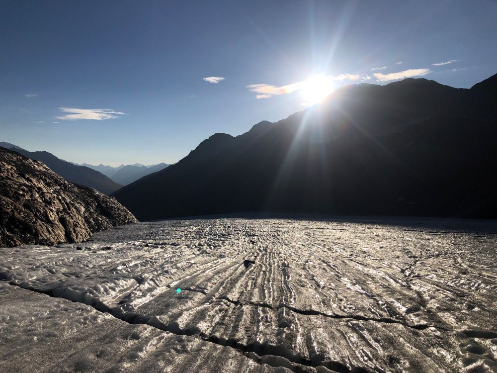 Hintereisferner Austria MeltingSurface V1 A morning of melting ice on the Hintereisferner in Austria, August 2023.