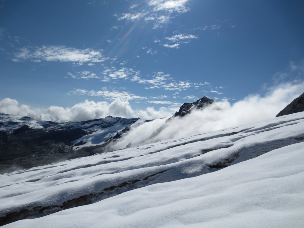 Cool winds flowing over the Tsanteleina Glacier in Italy
