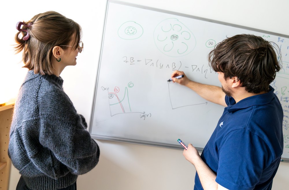 Assistant Professor Lisa Bugnet and PhD student Lukas Einramhof.